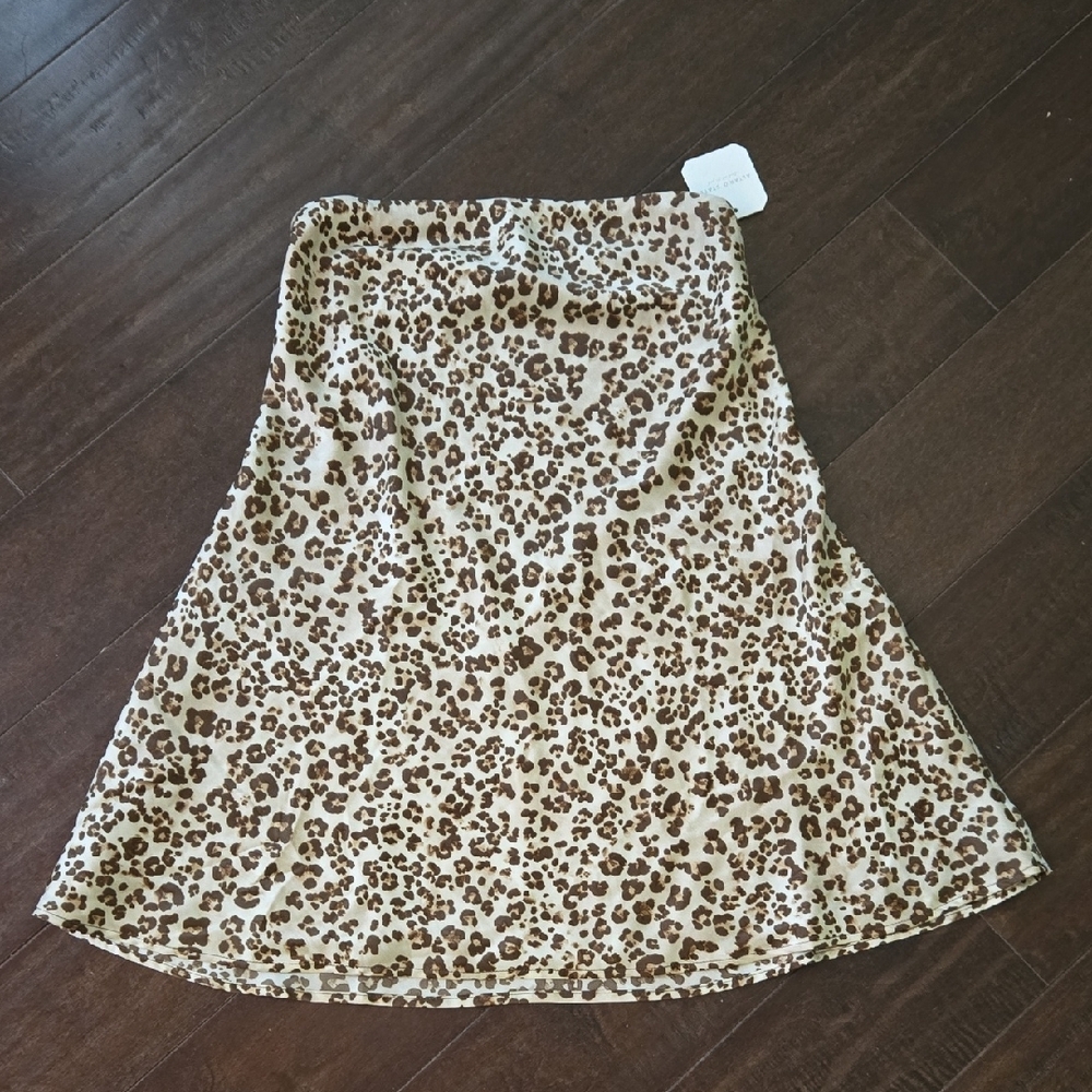 Leopard Print Women's Strapless Dress